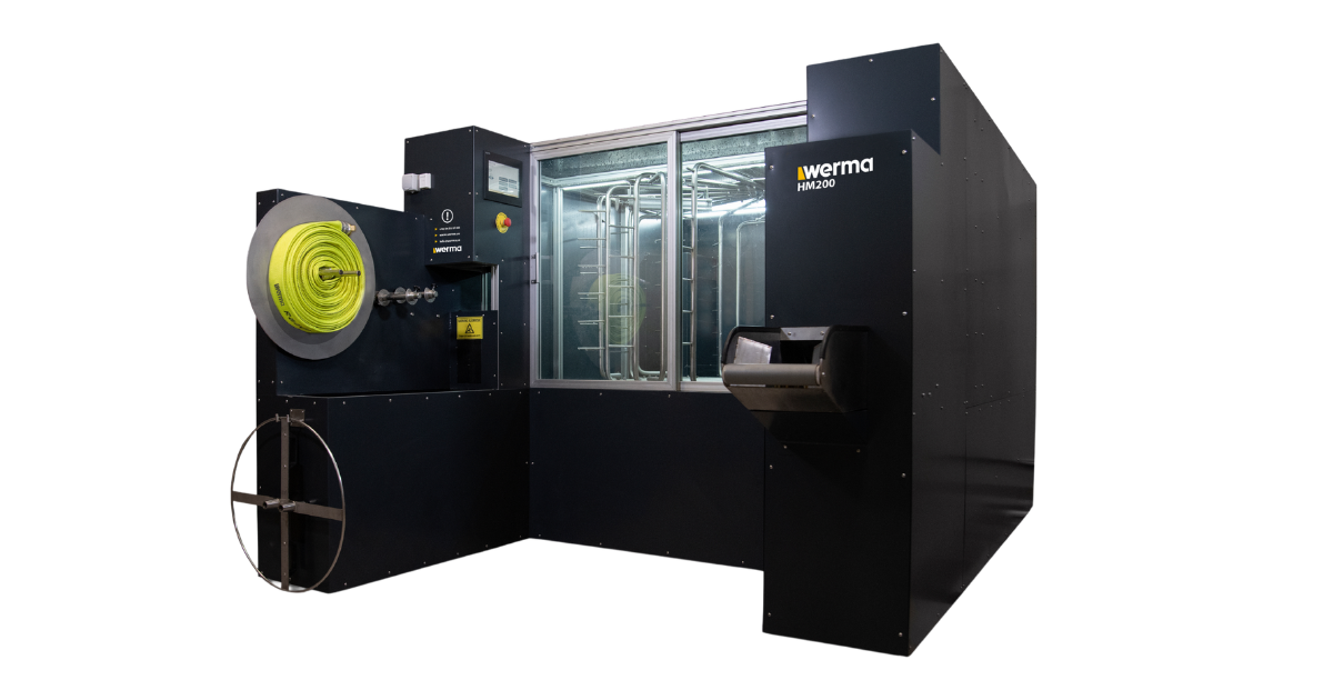 Letkunhuoltolaite HM200 koeponnistaa paloletkun letkustandardin vaatimuksen mukaan koko pituudelta liittimineen | Teknosafe Oy