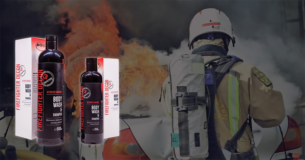 Aktiivihiilishampoo ja pesuaine pelastajien ihon dekontaminaatioon