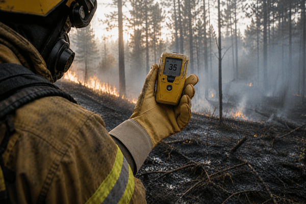 Hiilimonoksidin mittaus auttaa tunnistamaan metsäpalon näkymättömiä riskejä | Teknosafe Oy
