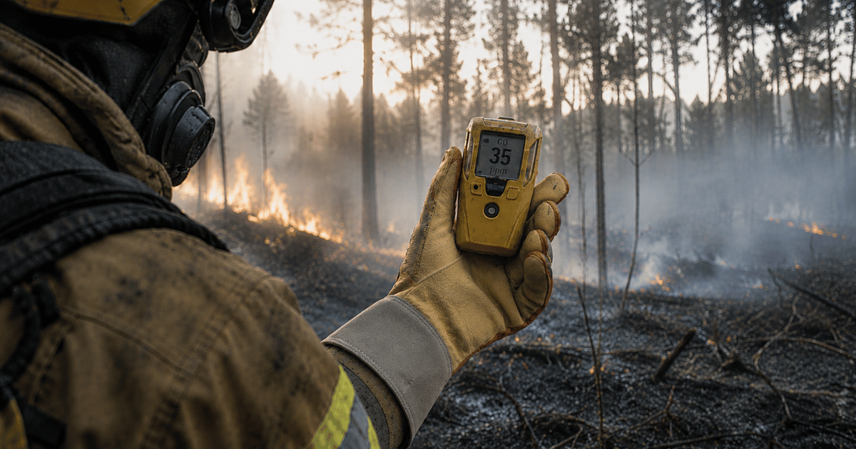 Hiilimonoksidin mittaus metsäpalossa auttaa tunnistamaan näkymättömän hengitysriskin | Teknosafe Oy